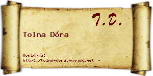 Tolna Dóra névjegykártya